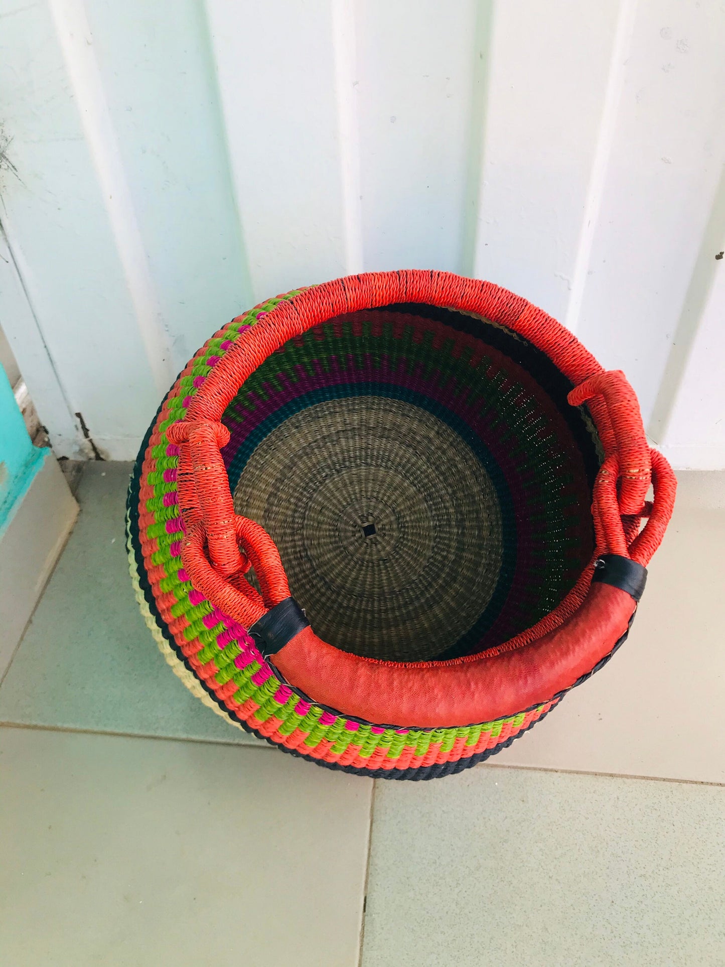 Bolga Basket, African Basket, Handmade Basket, Ghana Basket, Pot Basket, Gift for her, Personalized gift 004