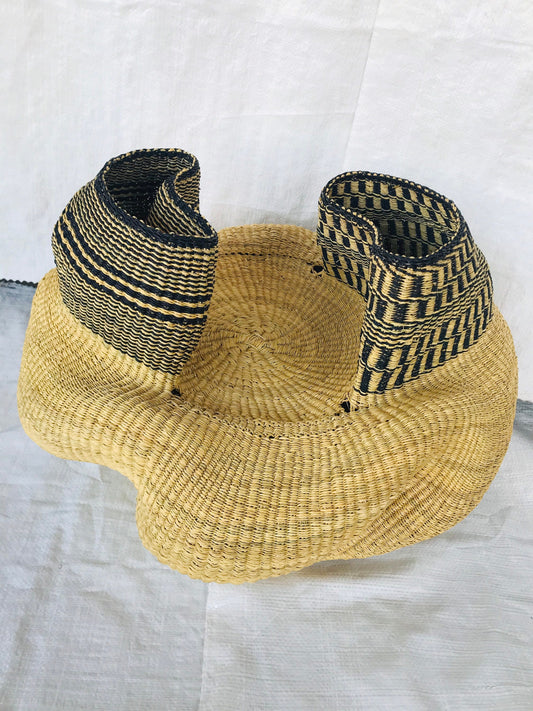 Bolga Basket, African Basket, Handmade Basket, Ghana Basket, Gift for her, Personalized gift, Bassaba Pot Basket, Flower Pot 003