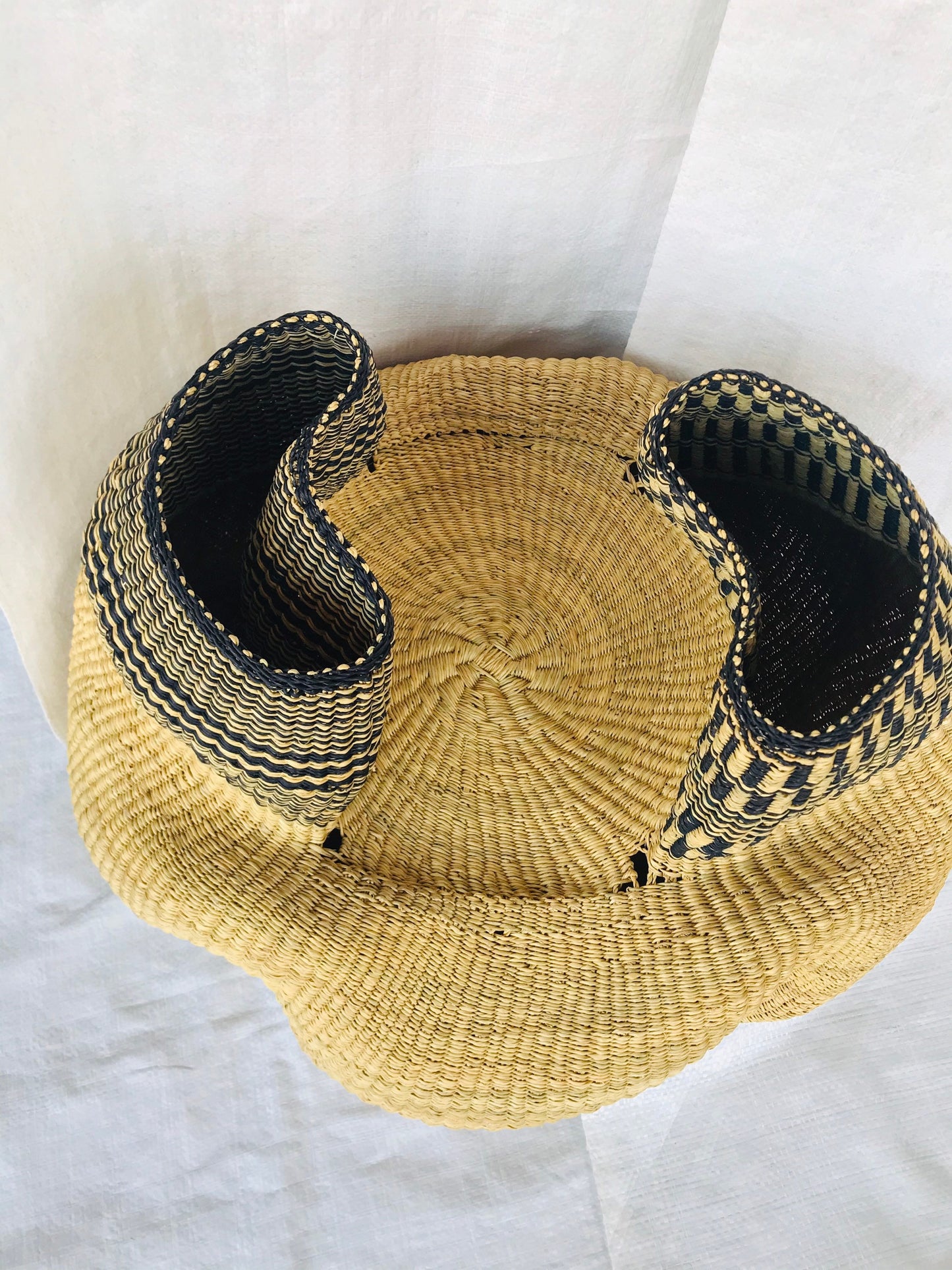 Bolga Basket, African Basket, Handmade Basket, Ghana Basket, Gift for her, Personalized gift, Bassaba Pot Basket, Flower Pot 003