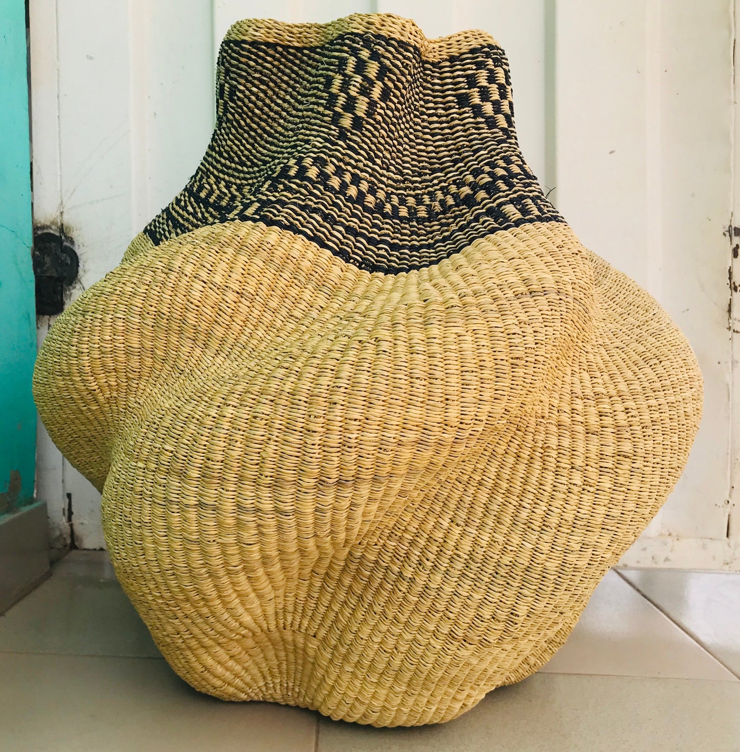 Bolga Basket, Bassaba Pot Basket, Flower Pot 003