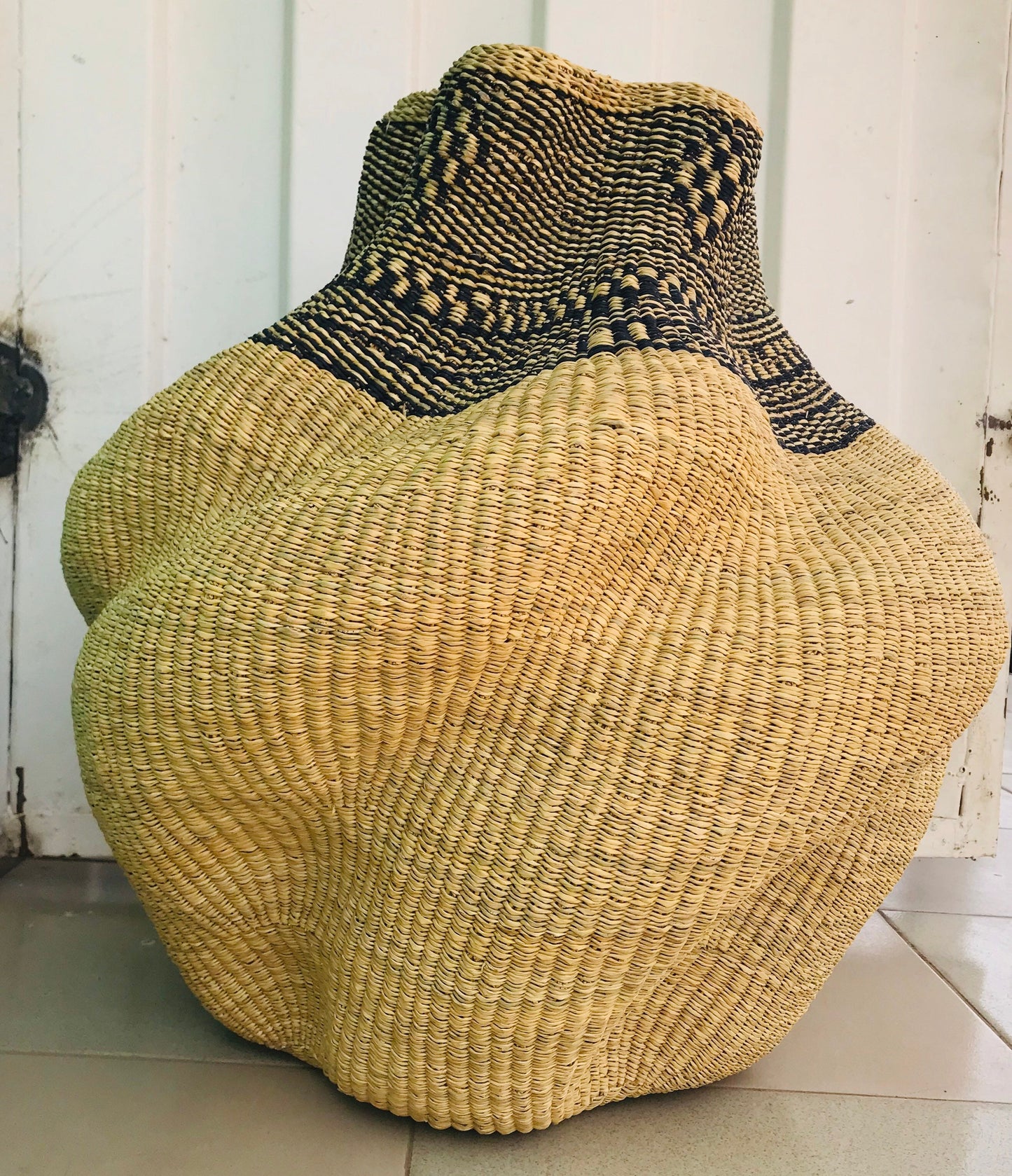 Bolga Basket, Bassaba Pot Basket, Flower Pot 003