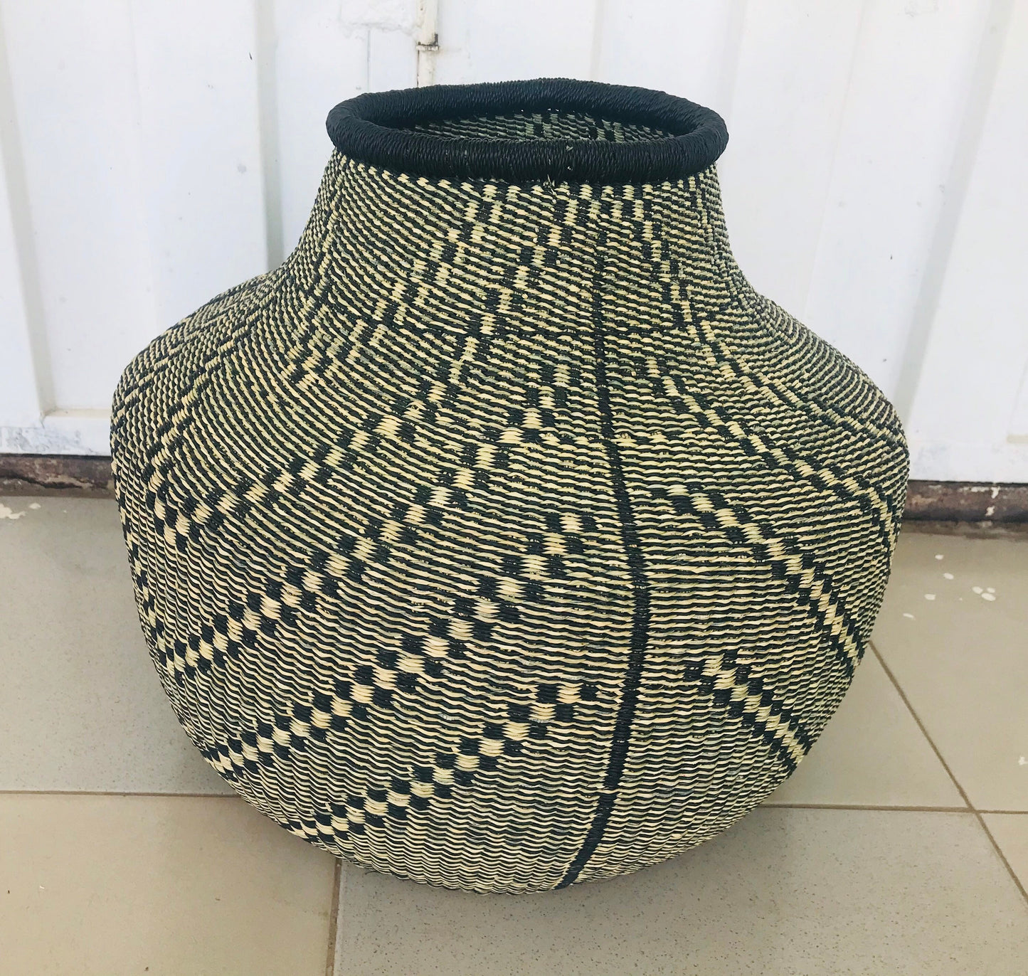 Bolga Basket, Flower Pot Basket 002