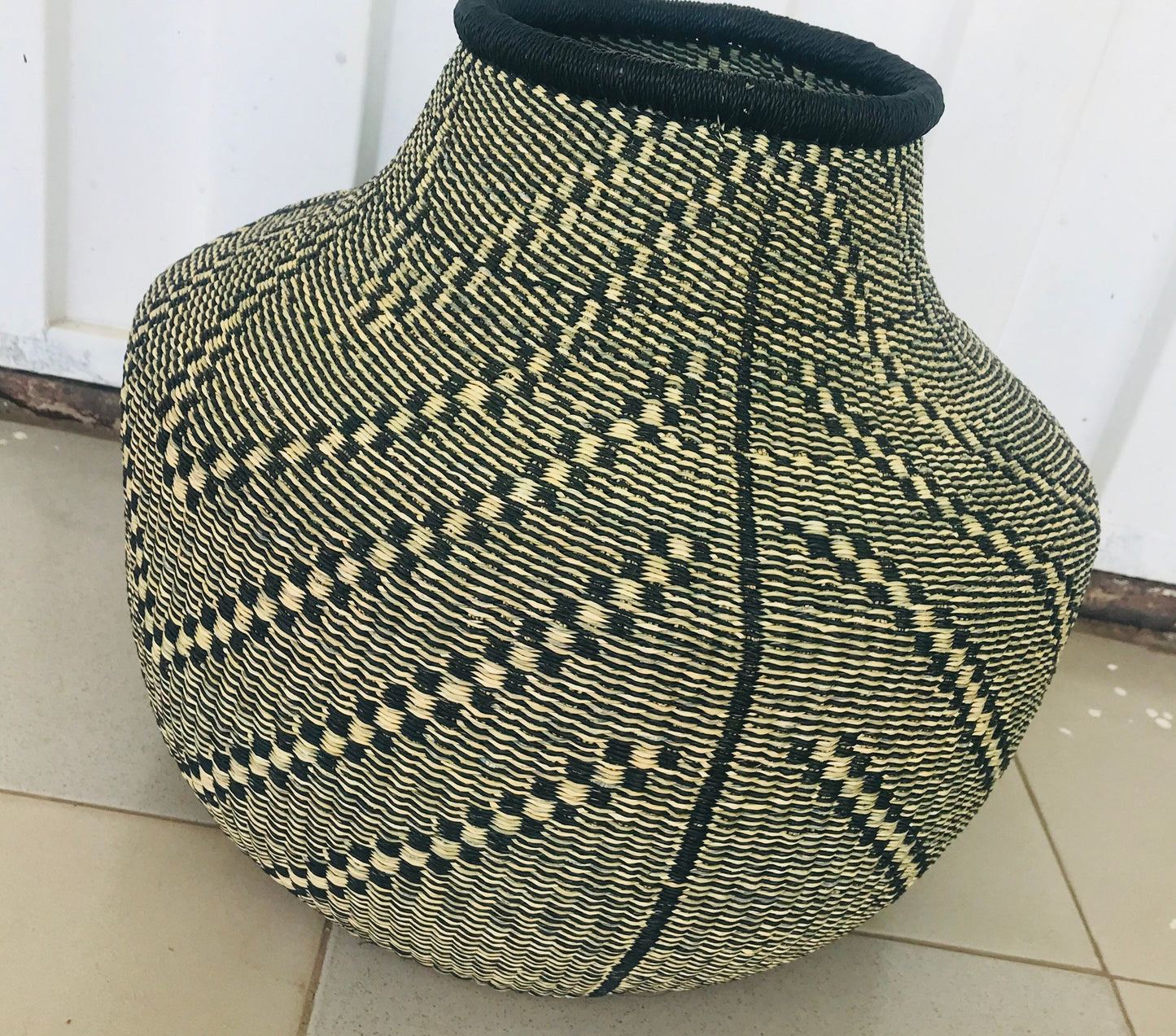 Bolga Basket, Flower Pot Basket 002