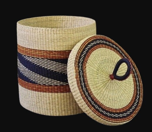 Bolga Basket, African Basket, Handmade Basket, Ghana Basket, Gift for her, Personalized gift, Laundry Basket