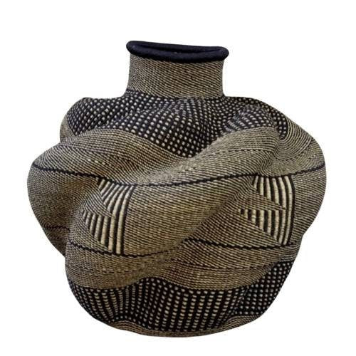 Bolga Basket, African Basket, Handmade Basket, Ghana Basket, Gift for her, Personalized Basabasa pot basket, Pot Basket, Flower Pot 003