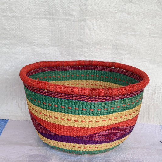 Bolga Basket, African Basket, Handmade Basket, Storage basket, Gift for her, Personalized gift 001
