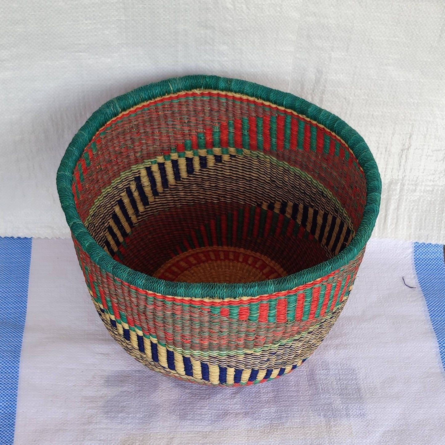 Bolga Basket, African Basket, Handmade Basket, Storage basket, Gift for her, Personalized gift 001