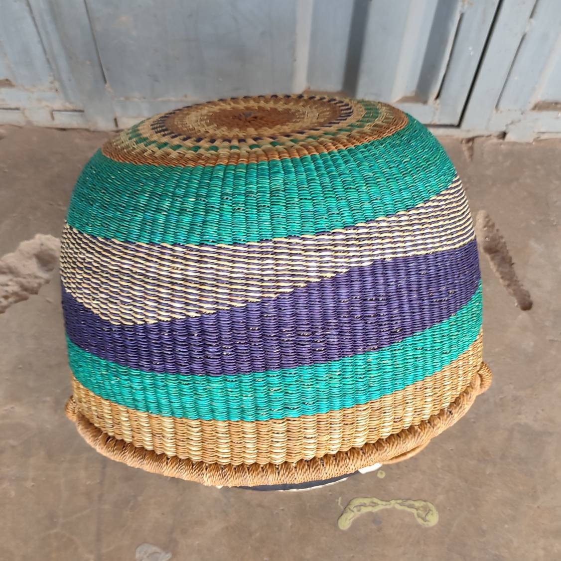 Bolga Basket, African Basket, Handmade Basket, Ghana Basket, Tote Bag, Gift for her, Personalized gift 001